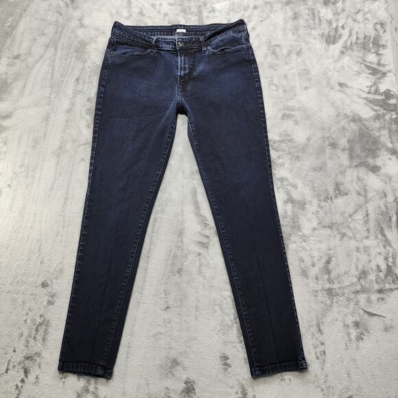Levi's Jeans Womens 14M W32 Blue Dark Wash Skinny Legging Stretch Denim Casual - Picture 1 of 16